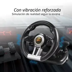 GENERICO - Volante Gamer con Pedales y Vibración