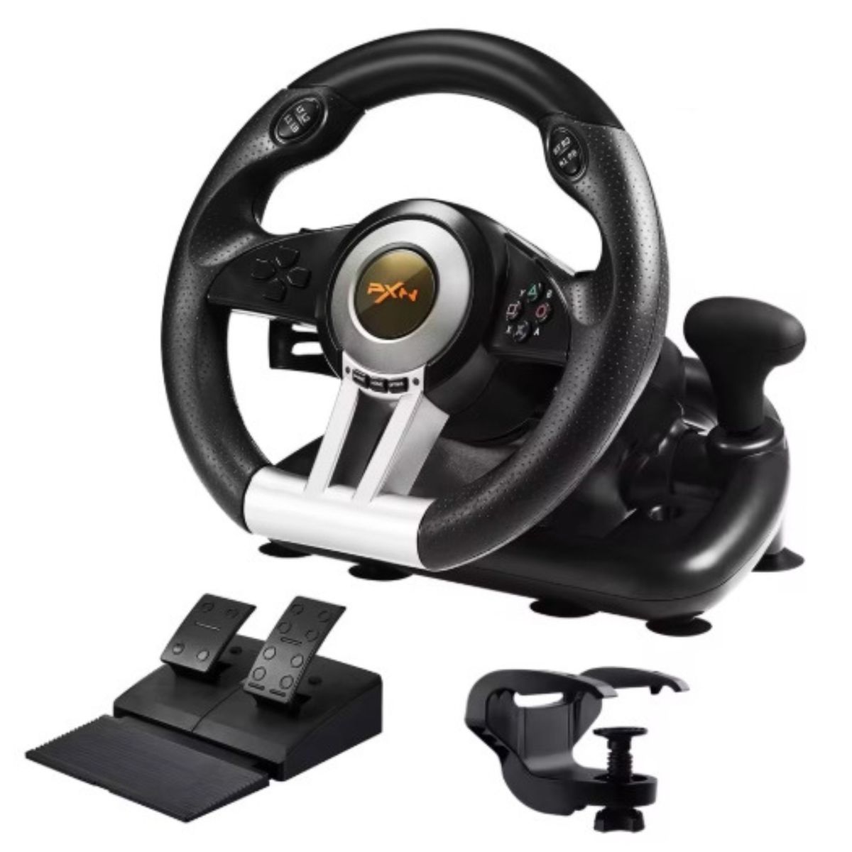 GENERICO - Volante Gamer con Pedales y Vibración