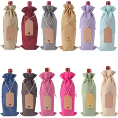 ATURE - Set 12u Bolsas De Regalos Navidad Para Botellas De Vino