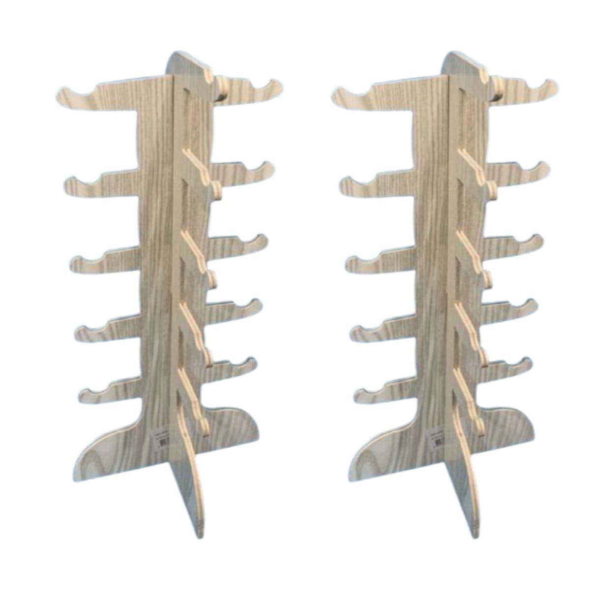 GENERICO - Pack 2 Exhibidores organizador 5 Lentes de Madera Gms