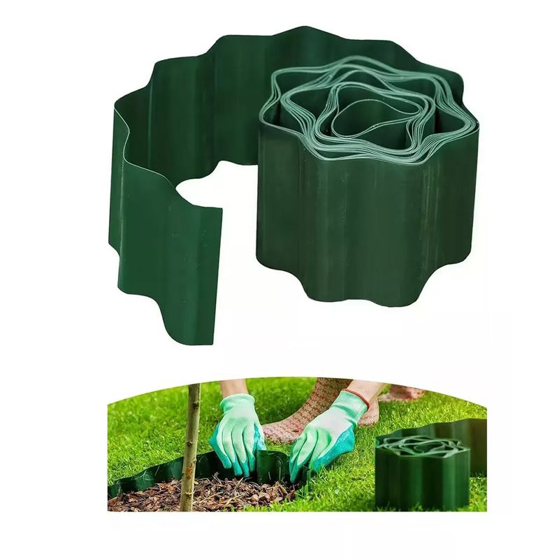 ATURE - 9m Valla De Plástico Para Jardín Y Limitadores De Pasto