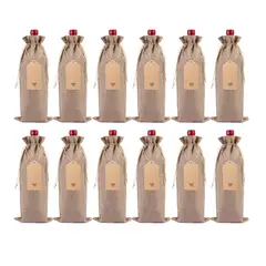 ATURE - Set 12u Bolsas De Regalos Navidad Para Botellas De Vino