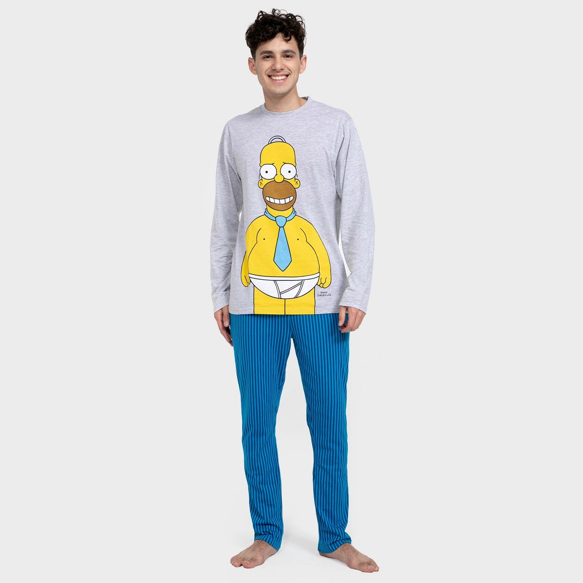 LOS SIMPSONS - Pijama Algodón Largo Hombre
