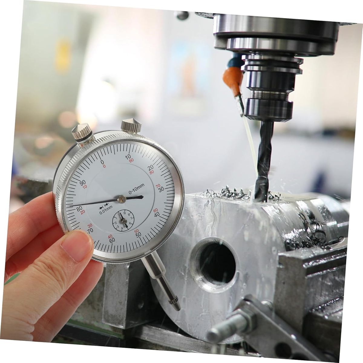 KUANGYE - Reloj Comparador Rango 0-10 Mm Resolución 0.01