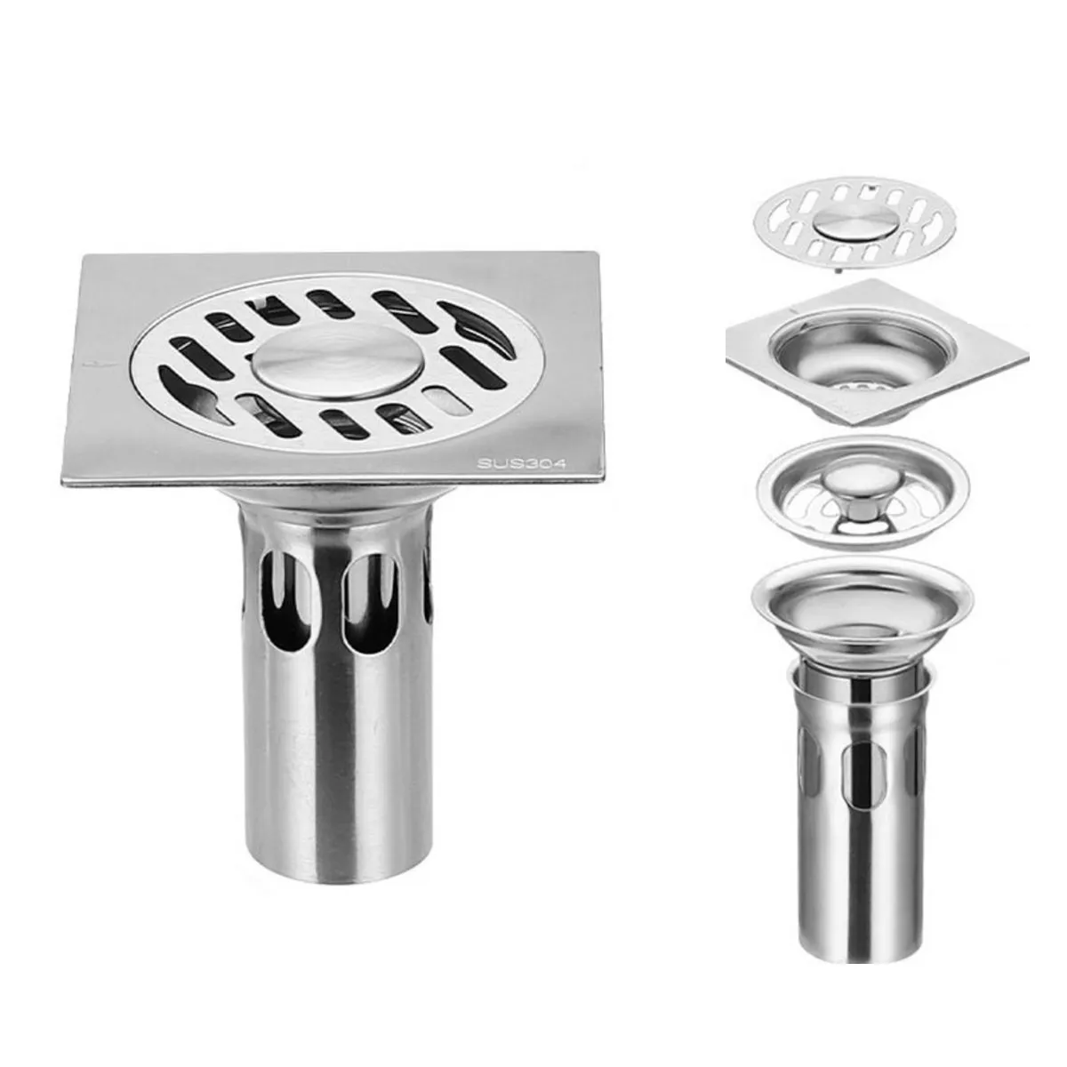 ATURE - Sifón Antiodores Drenaje De Ducha Resistente A Obstrucciones