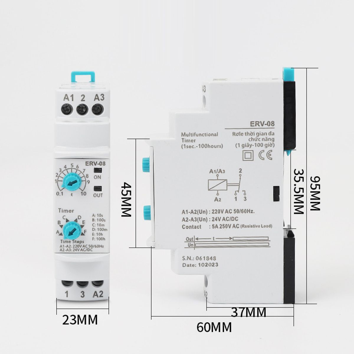 KUANGYE - Rele Temporizador On Delay Retardo A La Conexion 24v-220v
