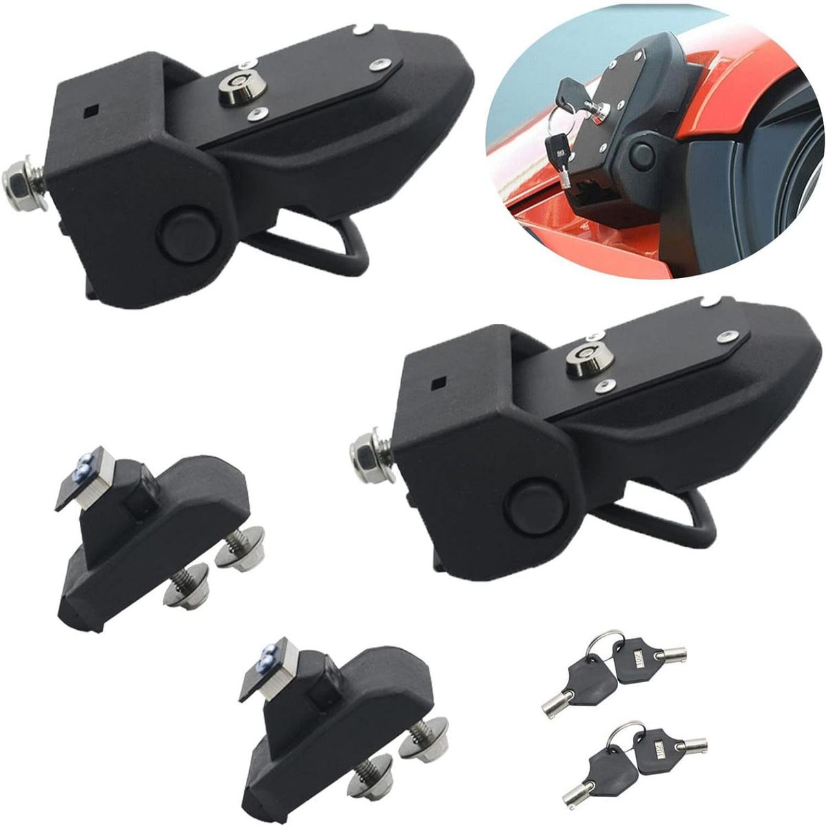 WELDMON - 2 Piezas Juego de Cierres de Capó de Bloqueo