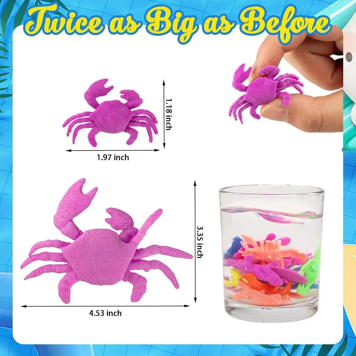 KUANGYE - Pack 100 Crecencios Mar Sorpresas Cumpleaños Juguetes