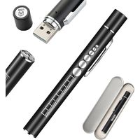 Linterna Médica Reflejos Carga Usb Luz Blanca Y Amarilla