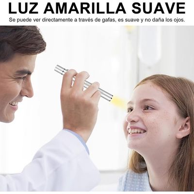Imagen 2 del producto Linterna Médica Reflejos Carga Usb Luz Blanca Y Amarilla