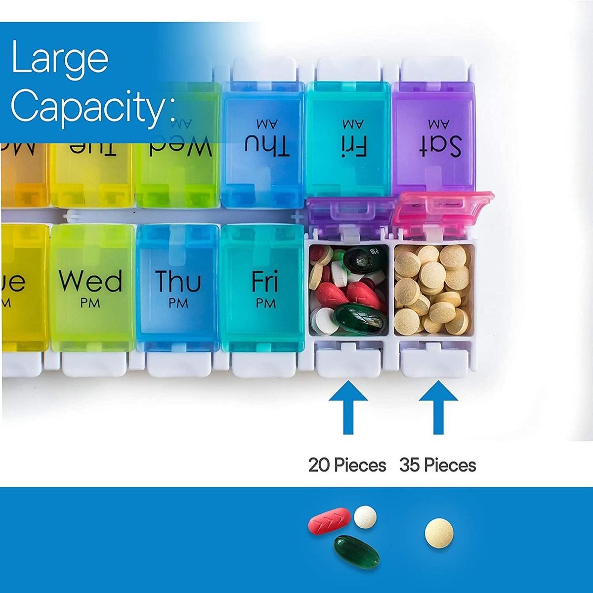 WELDMON - Organizador de PíLdoras Semanal y Diario Coloreado