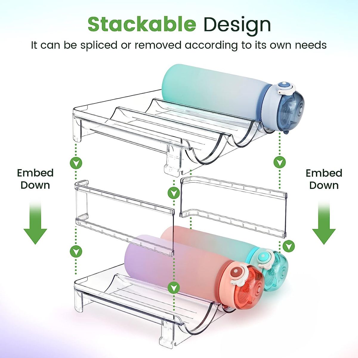 WELDMON - Organizador de botellas de agua para armario