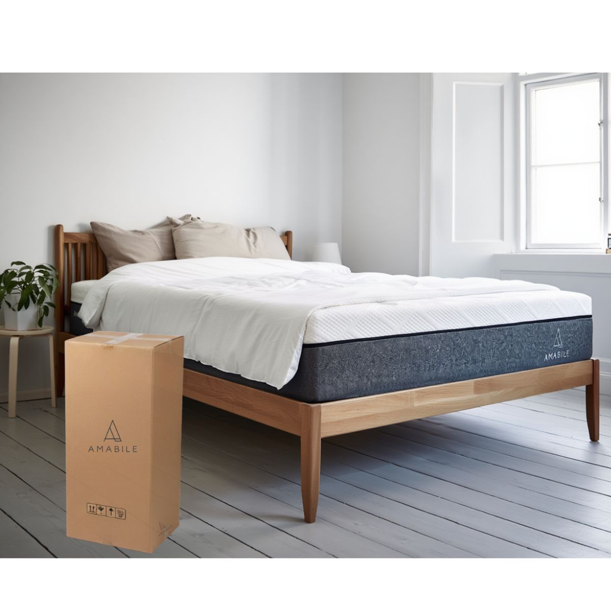 AMABILE - Colchón Memory Foam  Amabile 1.5 Plazas 105x190x20 Francesco