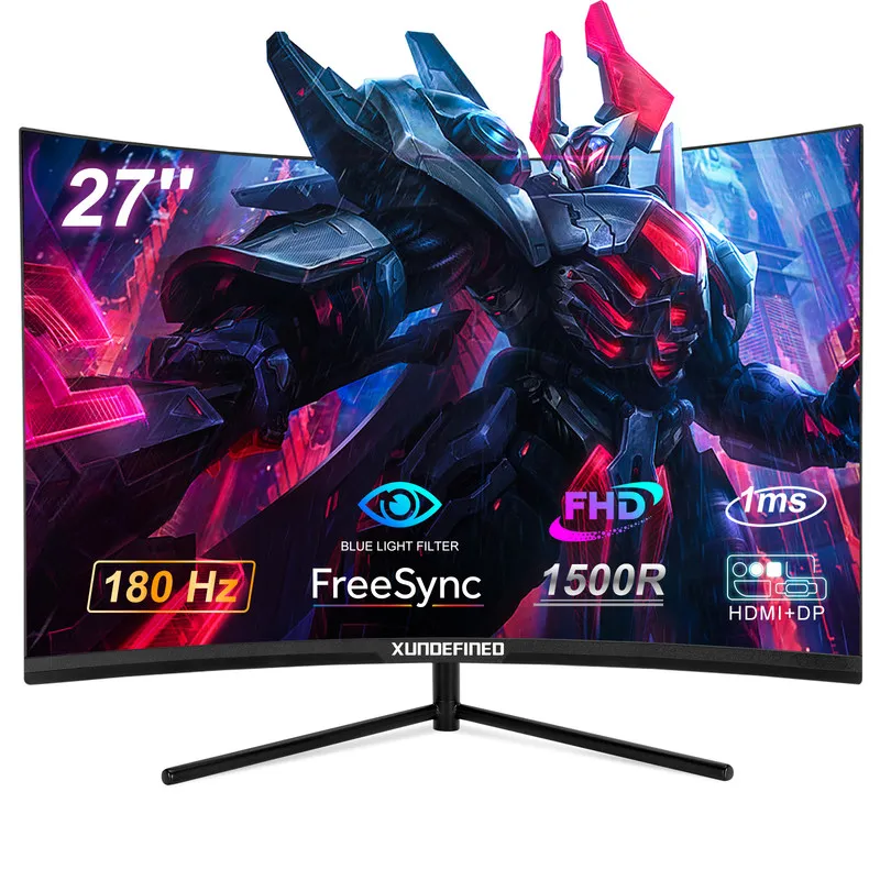 XUNDEFINED - Monitor Gamer Xundefined 27 Curvo Fhd 180hz 1ms Bocina Hdmi