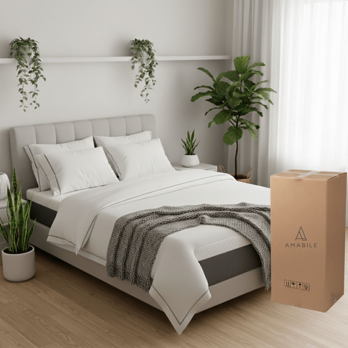 AMABILE - Colchón Firme Espuma Amabile 2 Plazas 150x190x30 Alessandro