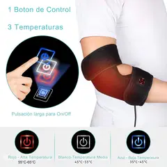 MOVI - Codera Terapéutica Dual con Calor- Con bolsillo para compresas de frío