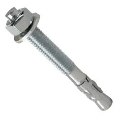 METALFER - Perno Anclaje Con Cuña 1/4 X 2 1/4 Zincado Pack De 10 Und.
