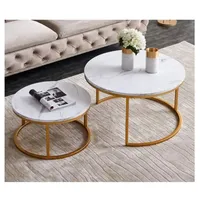 Mesa De Centro Doble Mesa Auxiliar Redonda Moderna Sala