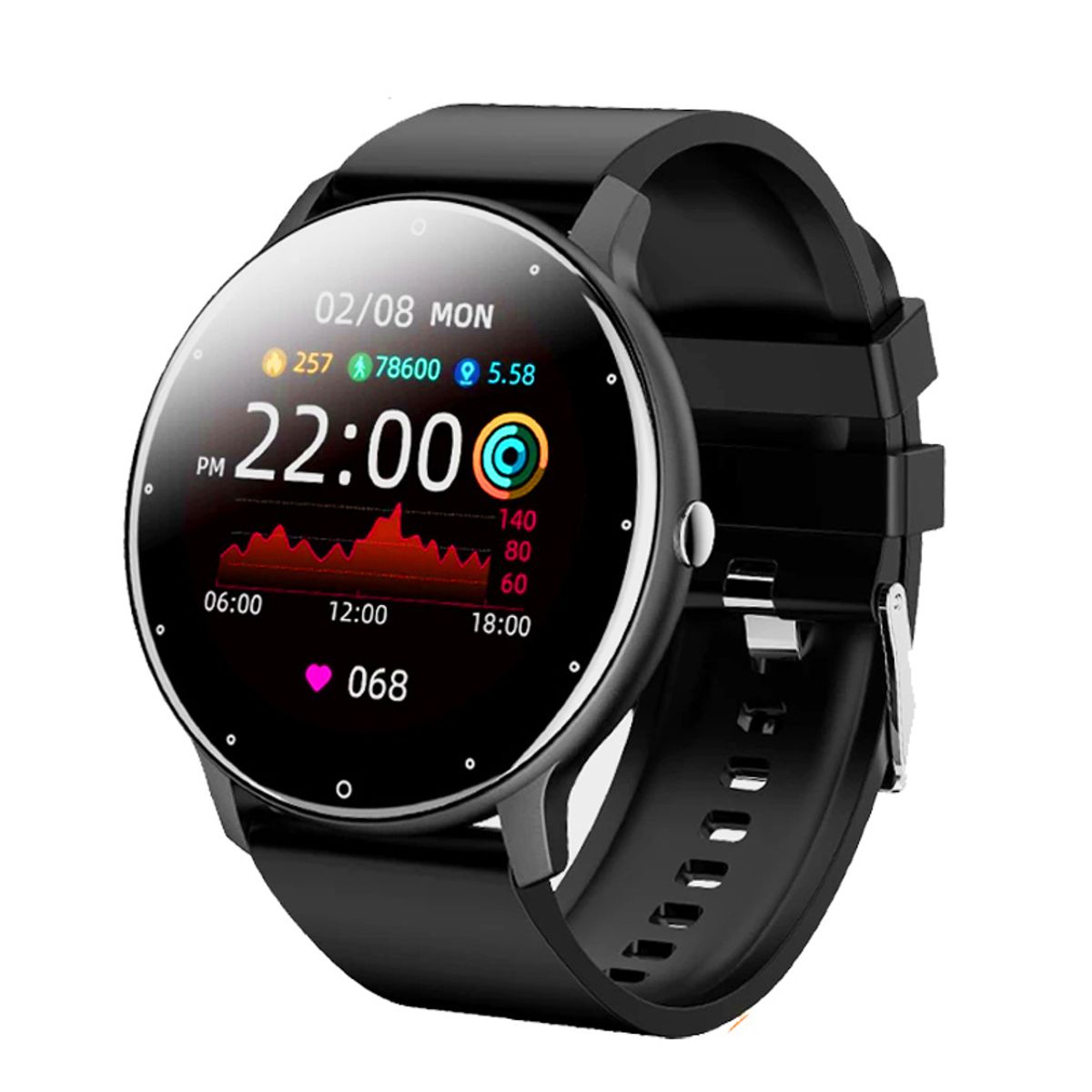 BRO TOUMI - Bro Toumi Watch ZL02 Reloj inteligente Bluetooth Sports SmartWatch-Negro