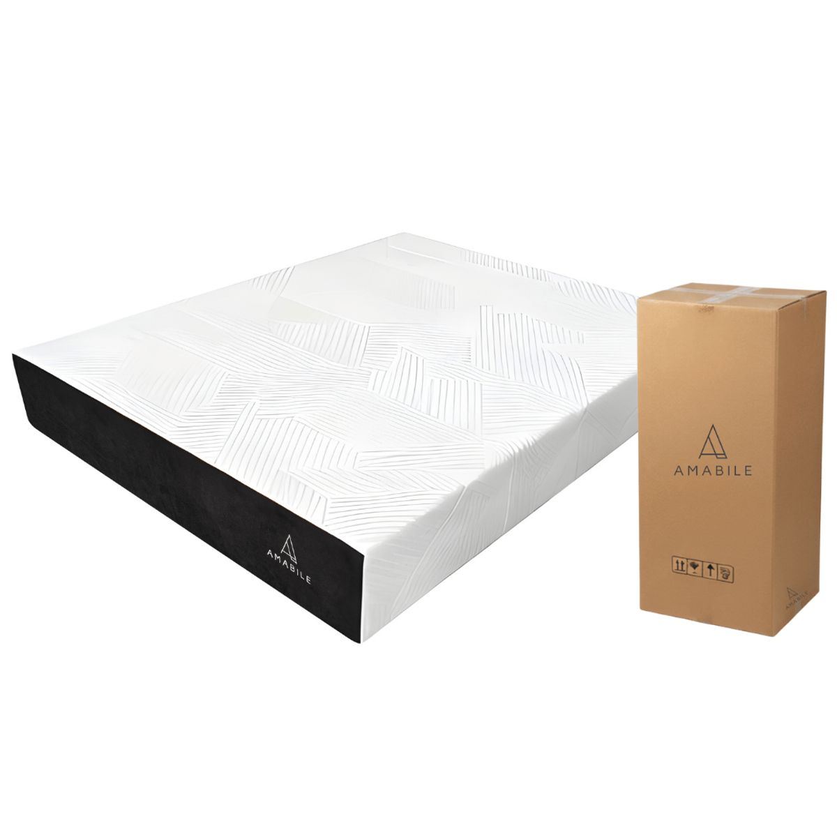 AMABILE - Colchón Memory Foam Alivia Presión 2 Plazas 150X190X25 Gianluigi