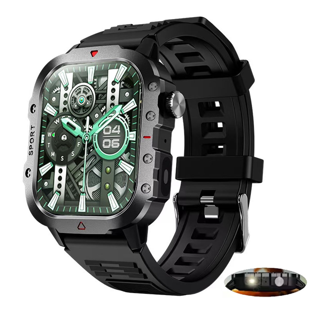BRO TOUMI - Bro Toumi Watch H11 Reloj inteligente Bluetooth Sports SmartWatch-Negro