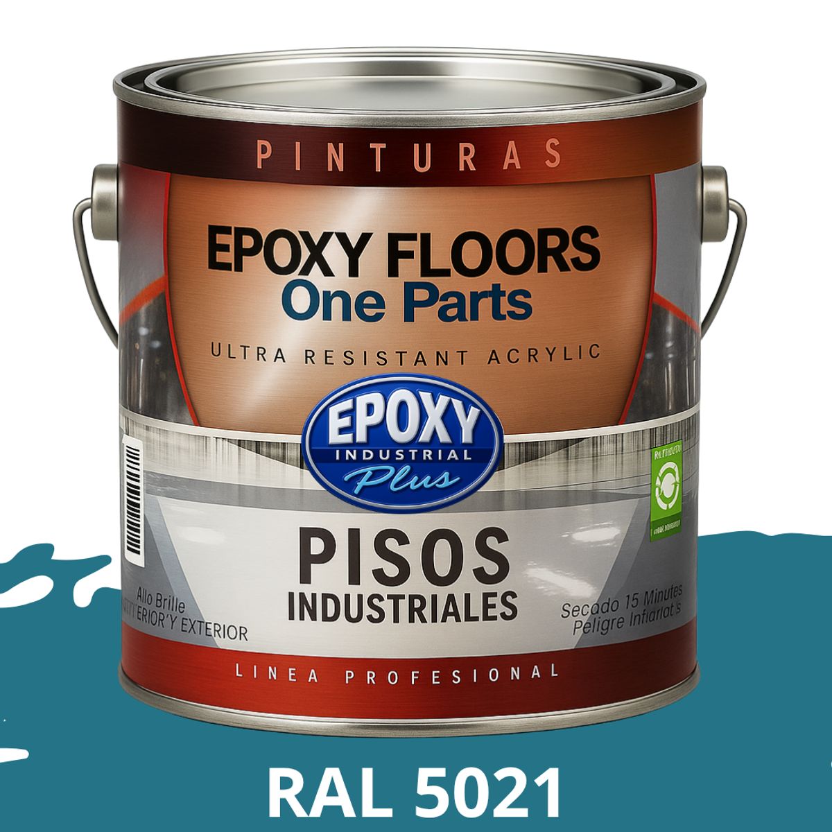 EPOXY - PINTURA ALTO TRANSITO - EPOXY FLOORS - GALÓN  RAL 5021