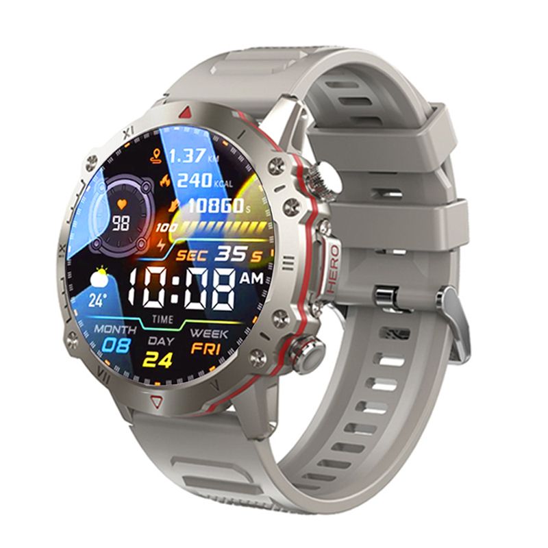 BRO TOUMI - Bro Toumi Watch D12 Reloj inteligente Bluetooth Sports SmartWatch-Oro