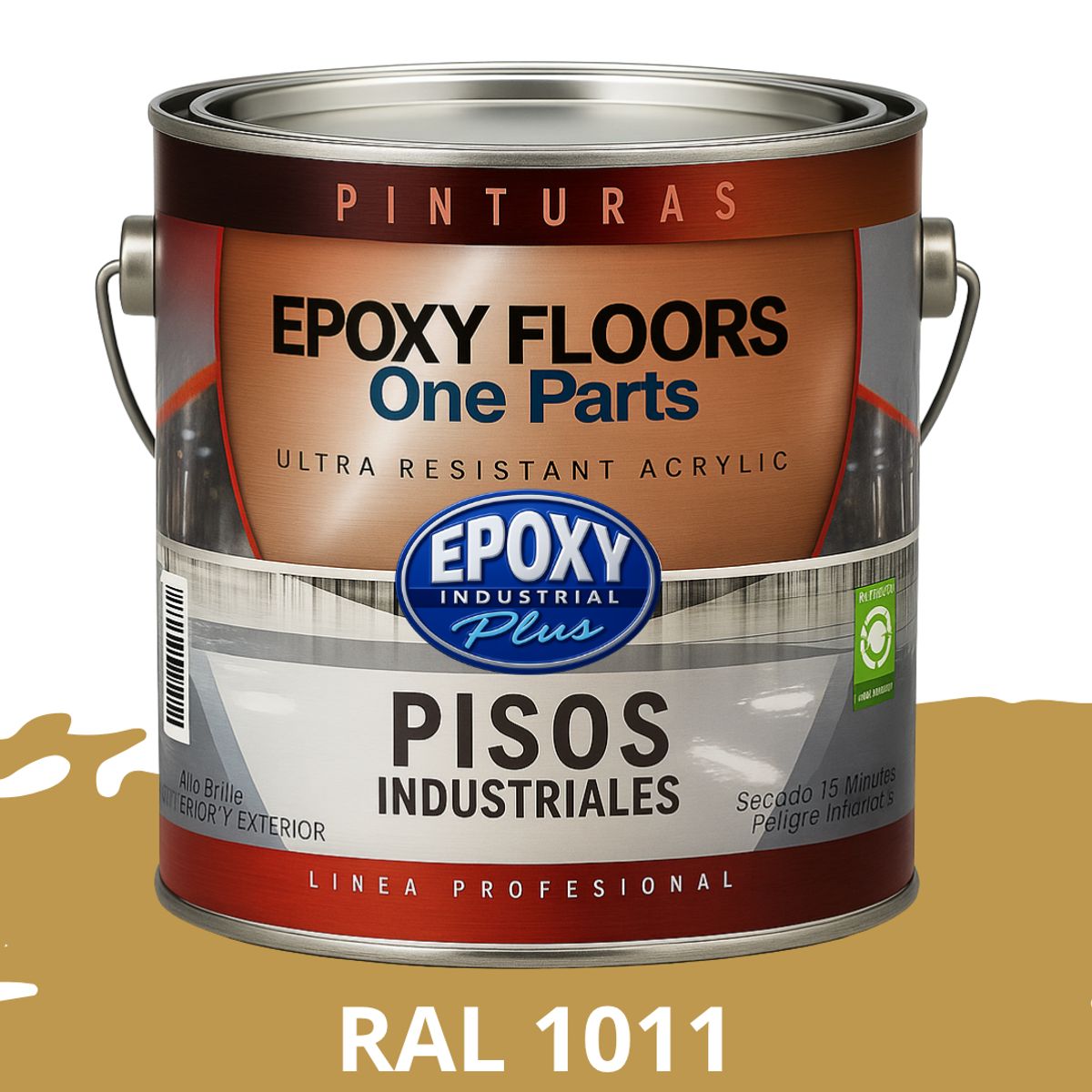 EPOXY - PINTURA ALTO TRANSITO - EPOXY FLOORS - GALÓN  RAL 1011