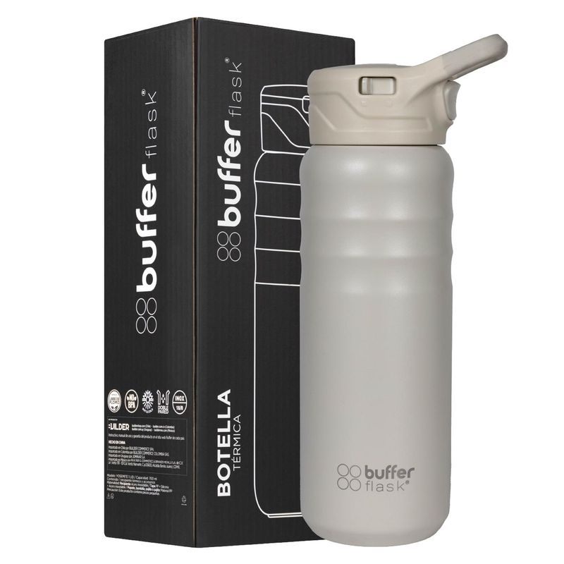 BUFFER FLASK - Termo Botella Termica Buffer 700ml Botella Agua - Crema