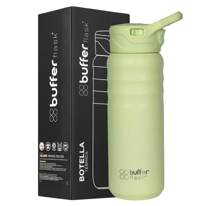 BUFFER FLASK - Termo Botella Termica Buffer 700ml Botella Agua - Verde lima