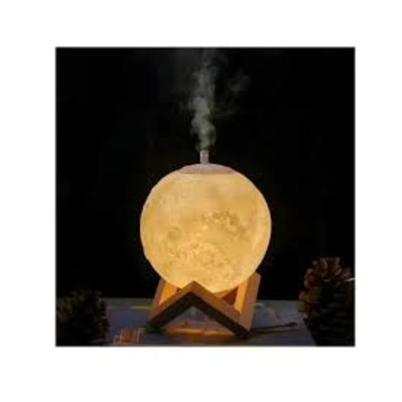 MOVI - Lámpara Humidificador Luna 3D USB con Luz LED