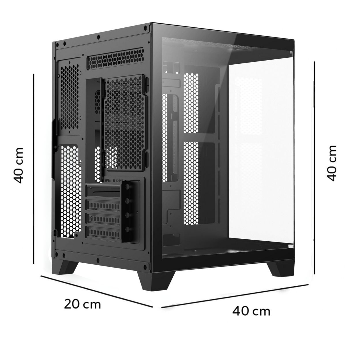 CRUSEC - Gabinete Case Gamer Micro ATX Mini ITX Vidrio Templado Prism