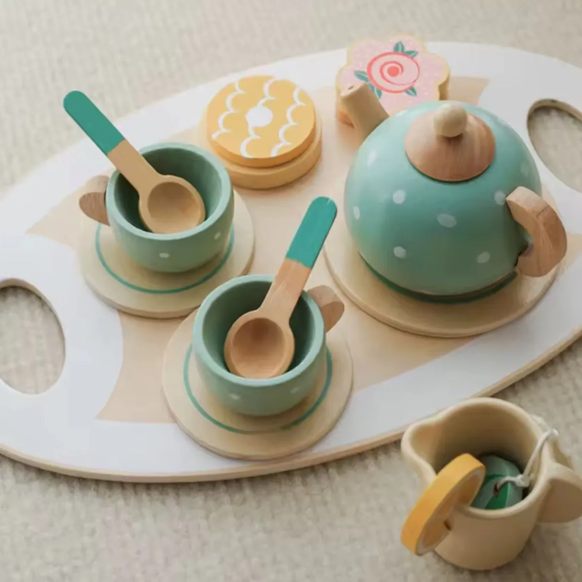 GENERICO - Juego De Té Madera Niñas Accesorios Cocina