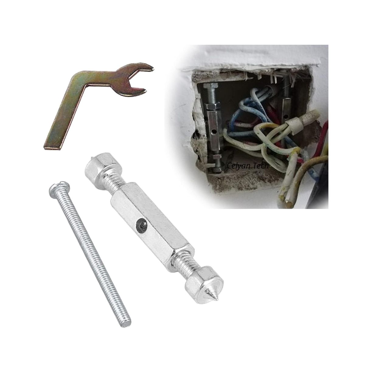 GENERICO - Kit Reparador de Cajas de Pared con Tornillos10 Piezas