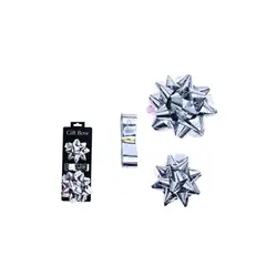 GENERICO - LAZOS DE REGALO MOTIVO NAVIDEÑO PLATEADO