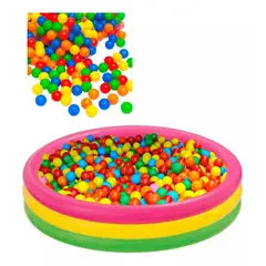 GENERICO - Piscina Inflable Redonda Acolchada Bebé 60cm + 50 Pelotas