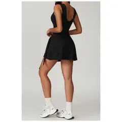 VELVET - Vestido Deportivo Alondra Negro Mujer