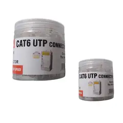 GENERICO - Pack 100 Conectores RJ45 UTP – Para cables de red Cat6 24-26 AWG