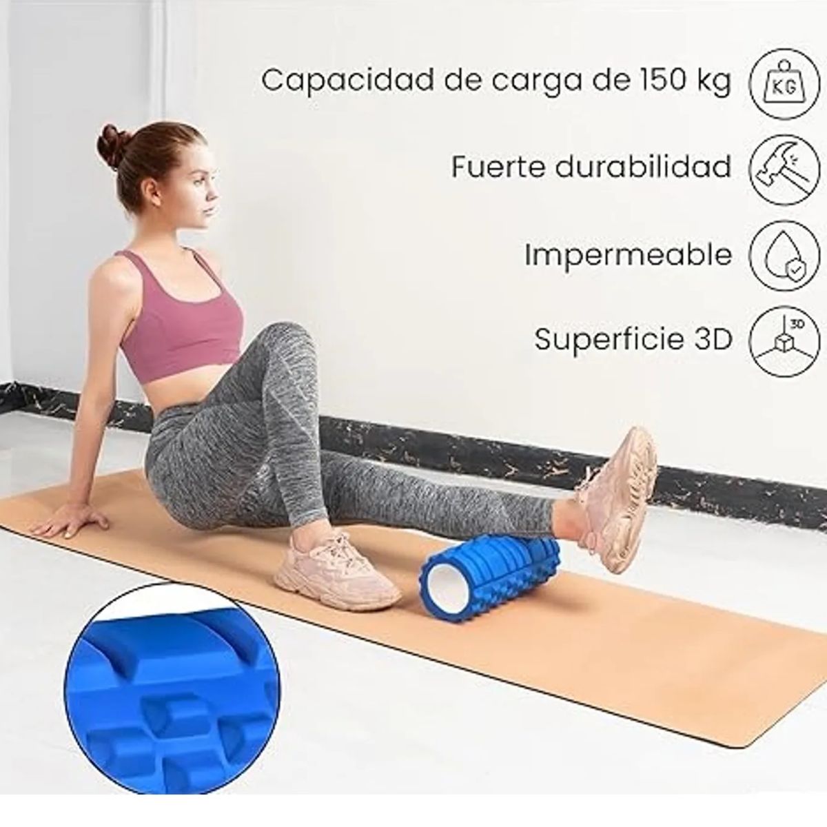 MOVI - Rodillo 2 EN 1 (Yoga y Masaje Muscular Antiestrés)