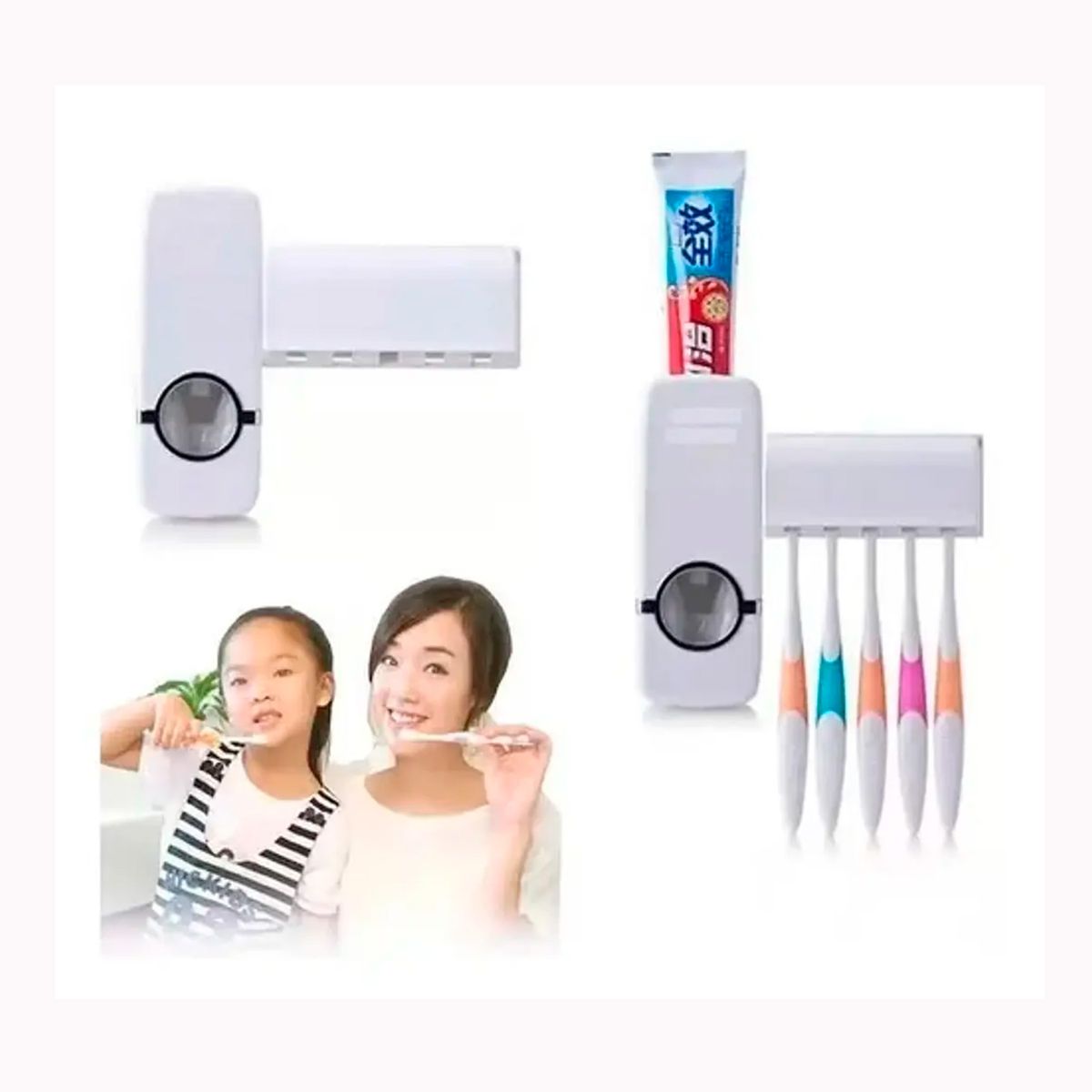 GENERICO - Dispensador Automático Pasta Dientes Porta Cepillo