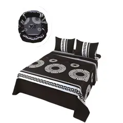 GENERICO - JUEGO DE SABANAS 2 PLAZAS CASA SOL NEGRO2