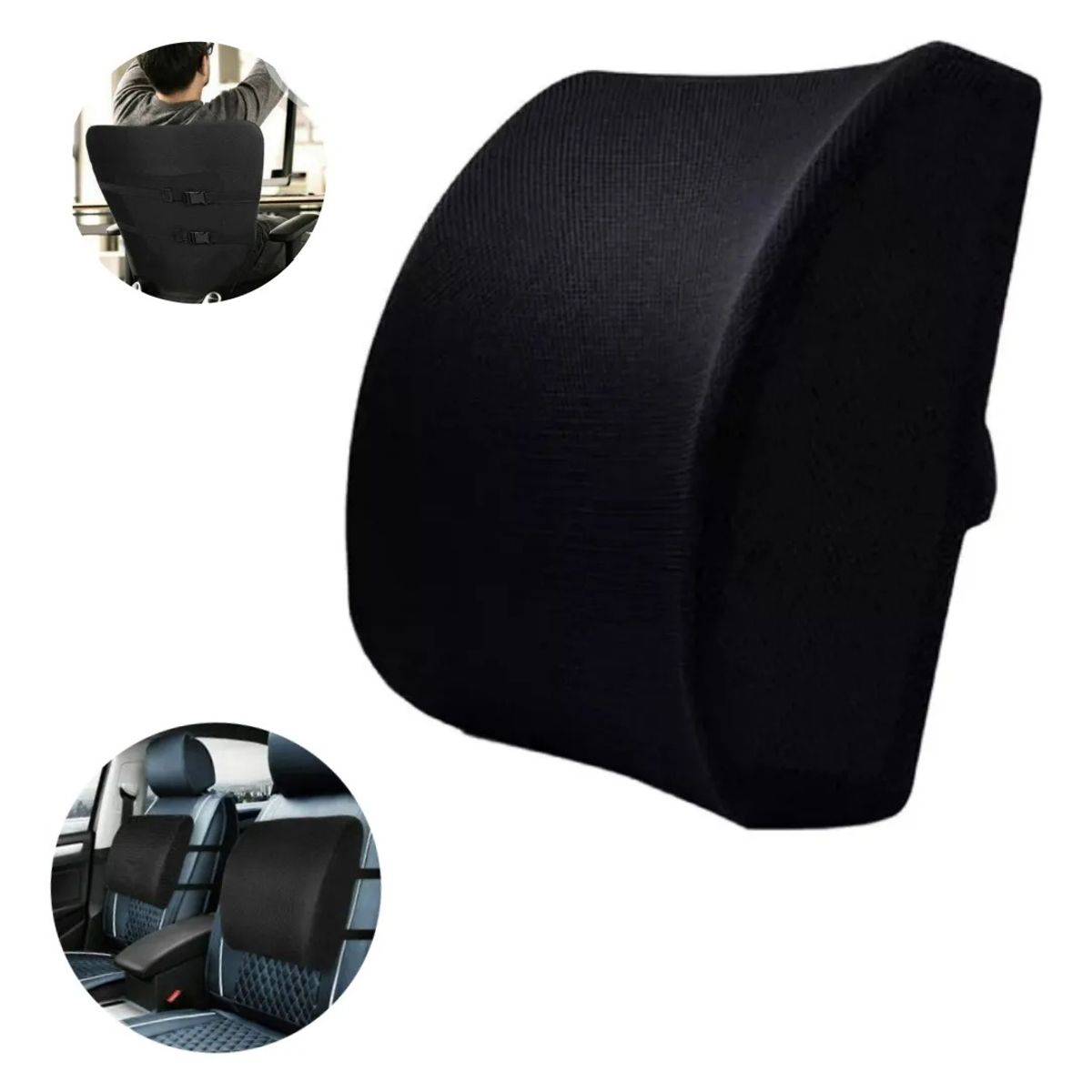 GENERICO - Cojín Lumbar Ortopédico Para Espalda Soporte Lumbar 3230 Cm