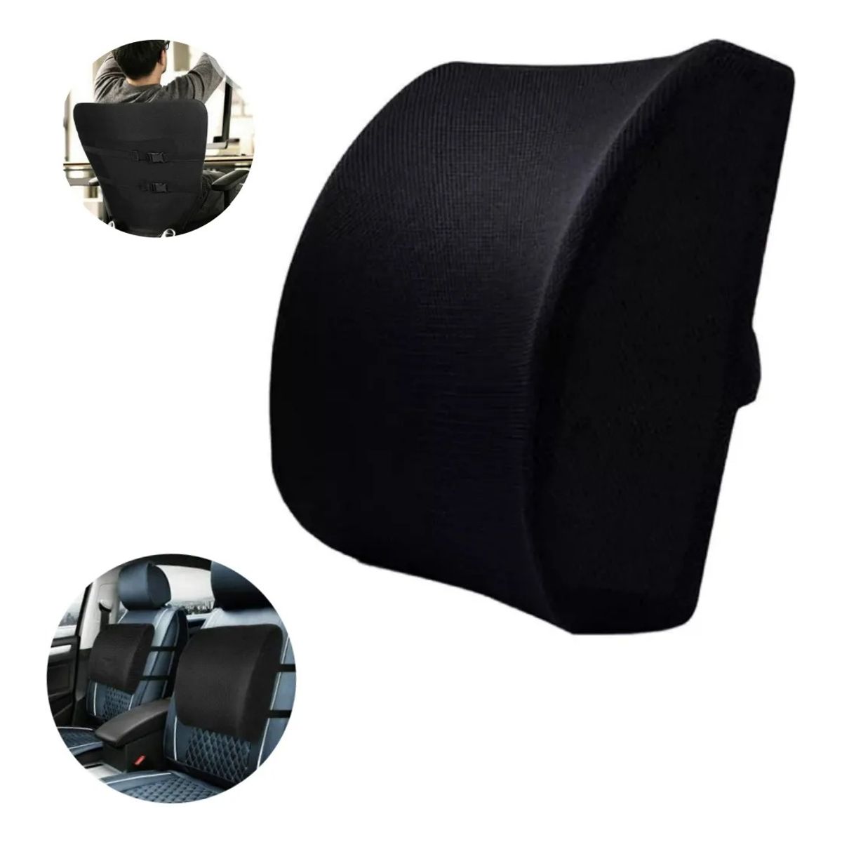 GENERICO - Cojín Lumbar Ortopédico Para Espalda Soporte Lumbar 3230 Cm