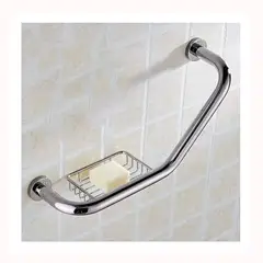 GENERICO - Agarradera 135° barra curva con jabonera