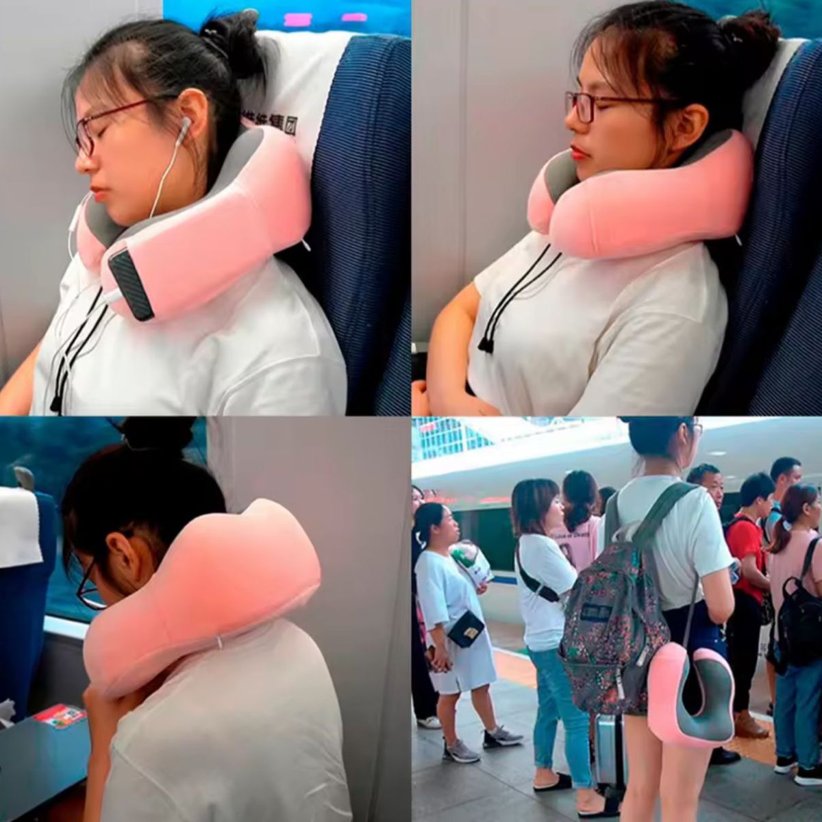 GENERICO - Almohada Cojín Cuello Cervical Viaje Auto Escritorio