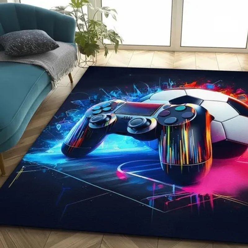 GENERICO - ALFOMBRA GAMER DE NIÑO JUVENIL 150X200 DECORATIVA MODERNA  BALON