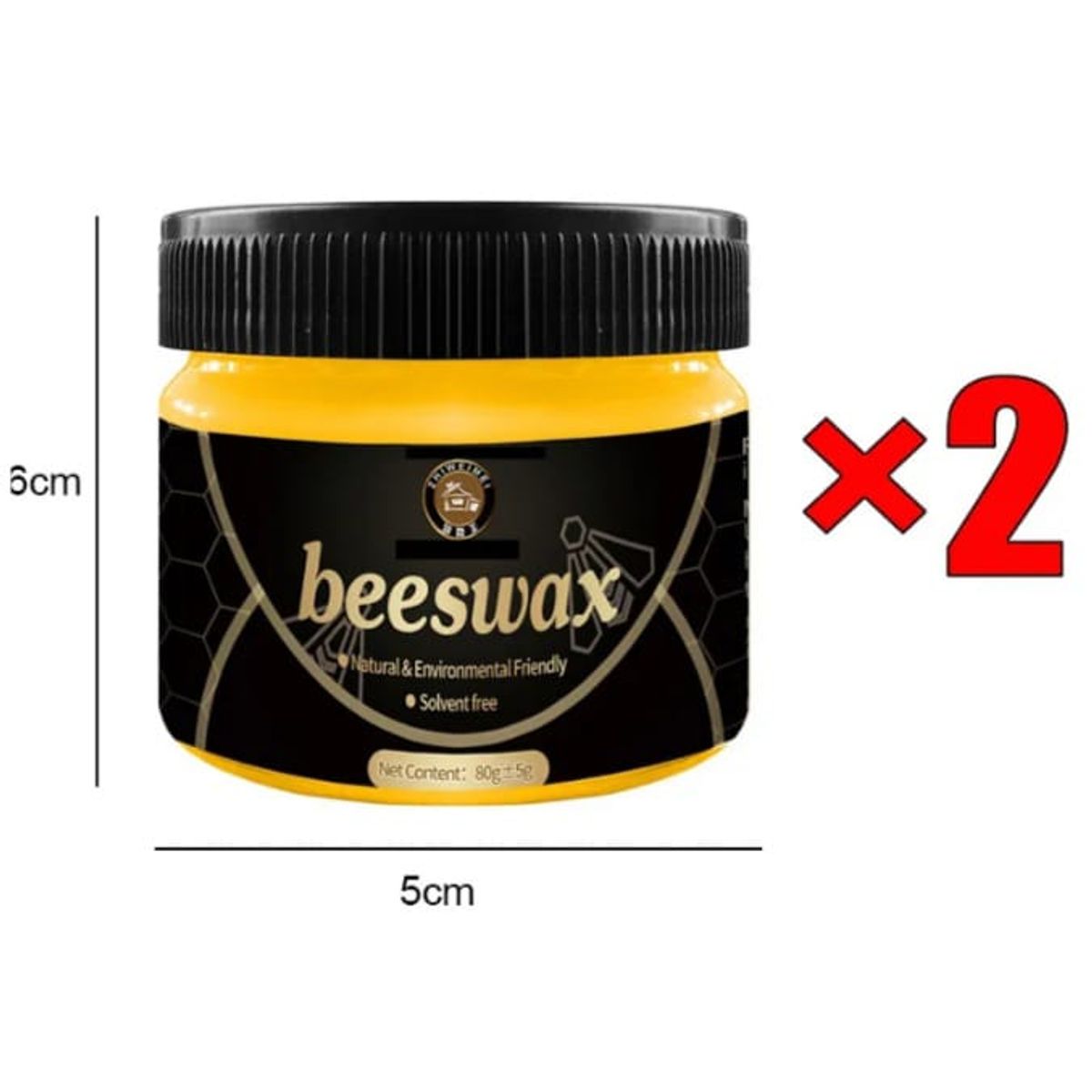 GENERICO - Pack 2 Cera Depilatoria De Abejas 100% Orgánico Natural Para Muebles