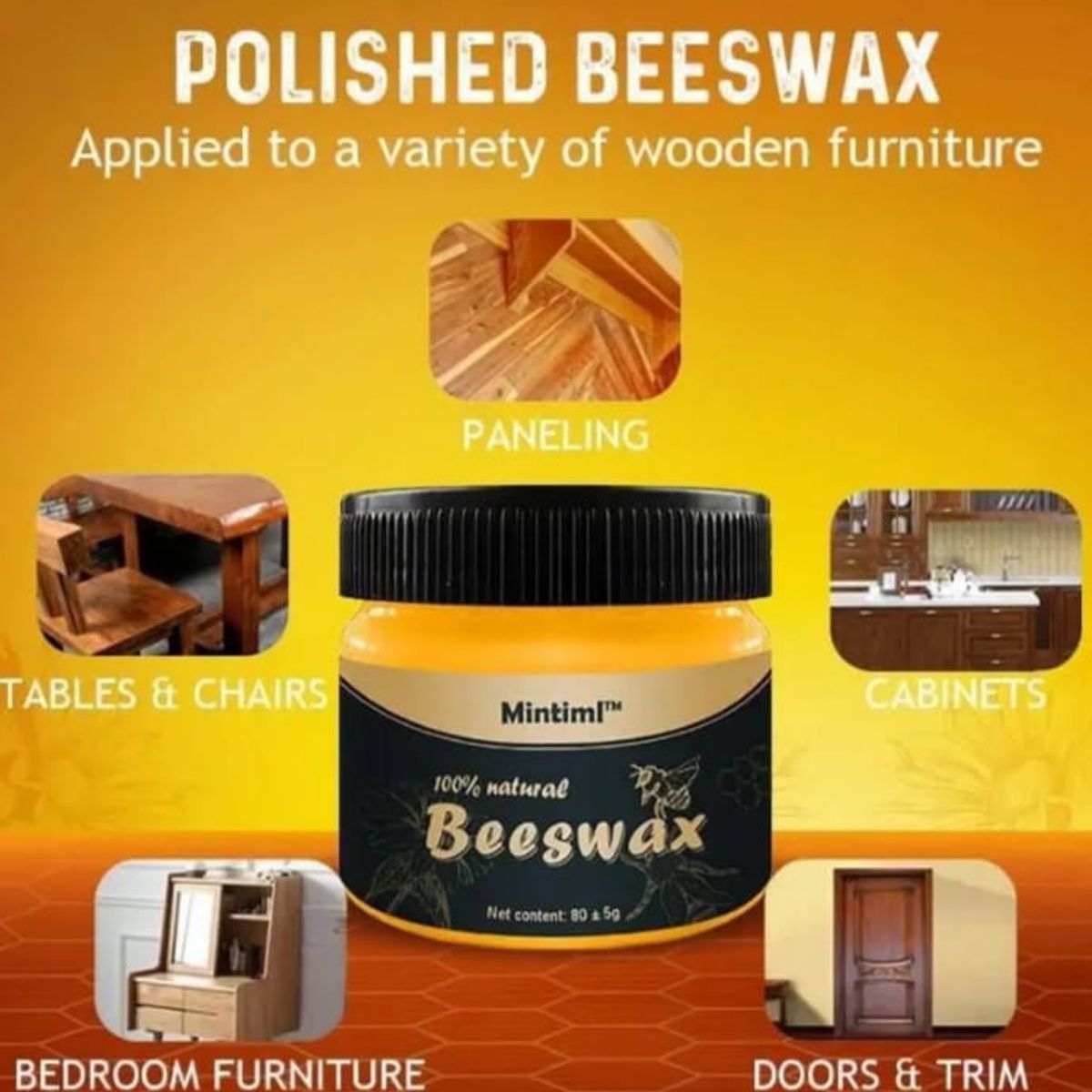 GENERICO - Pack 2 Cera Depilatoria De Abejas 100% Orgánico Natural Para Muebles