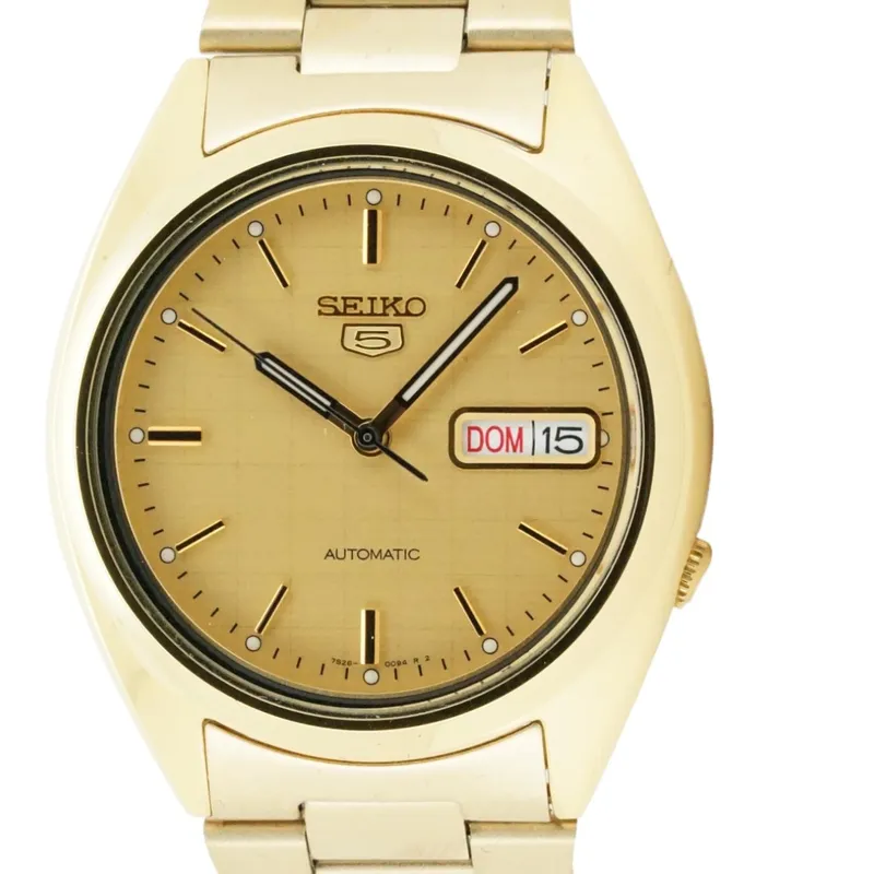 SEIKO - Reloj Seiko Automatico Unisex Esfera Champagne SNXL72