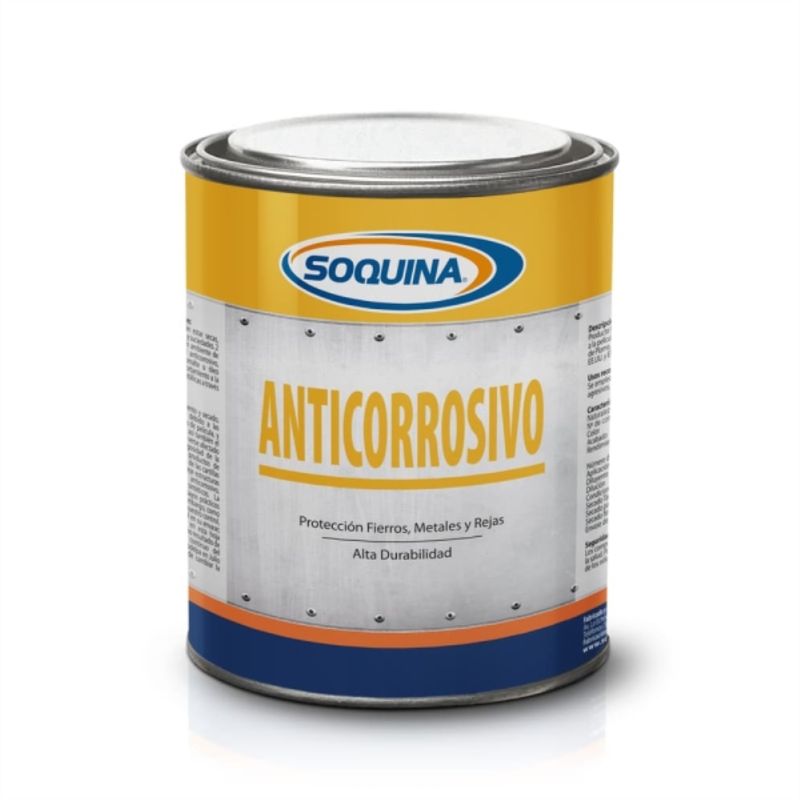 SOQUINA - Anticorrosivo negro 1/4 gal